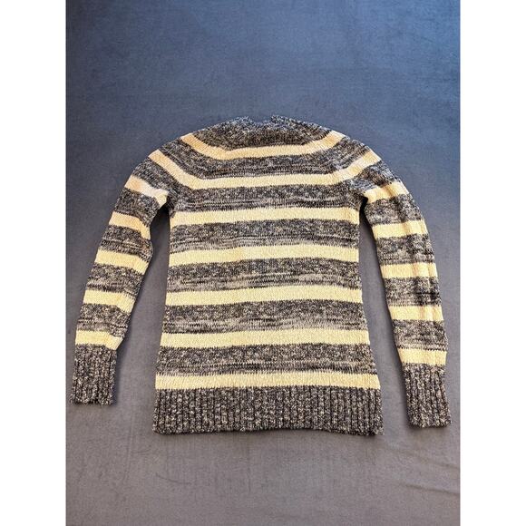 Eddie Bauer 3/4 Zip Textured Stripped Sweater Blu/Wht Womens S *New with Tags - Picture 2 of 7